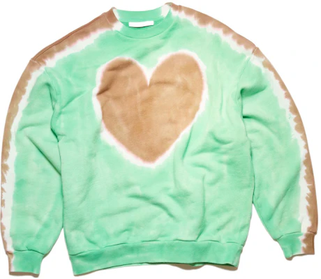 (W) Acne Studios SS22 綠色綁染愛心圓領衛衣 AI0119-AH3 Order (W) Acne Studios SS22 綠色綁染愛心圓領衛衣 AI0119-AH3