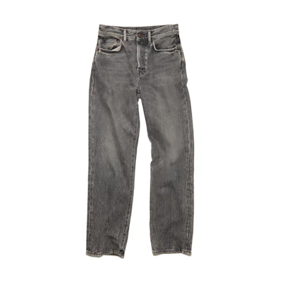 (Women) Acne Studios SS22 High-Waist Straight-Leg Jeans Women’s Black A00367-900