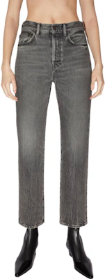 (W) Acne Studios SS22 Jeans High-Waist Straight-Leg Wanita Hitam. A00367-900 Lookbook (W) Acne Studios SS22 Jeans High-Waist Straight-Leg Wanita Hitam. A00367-900