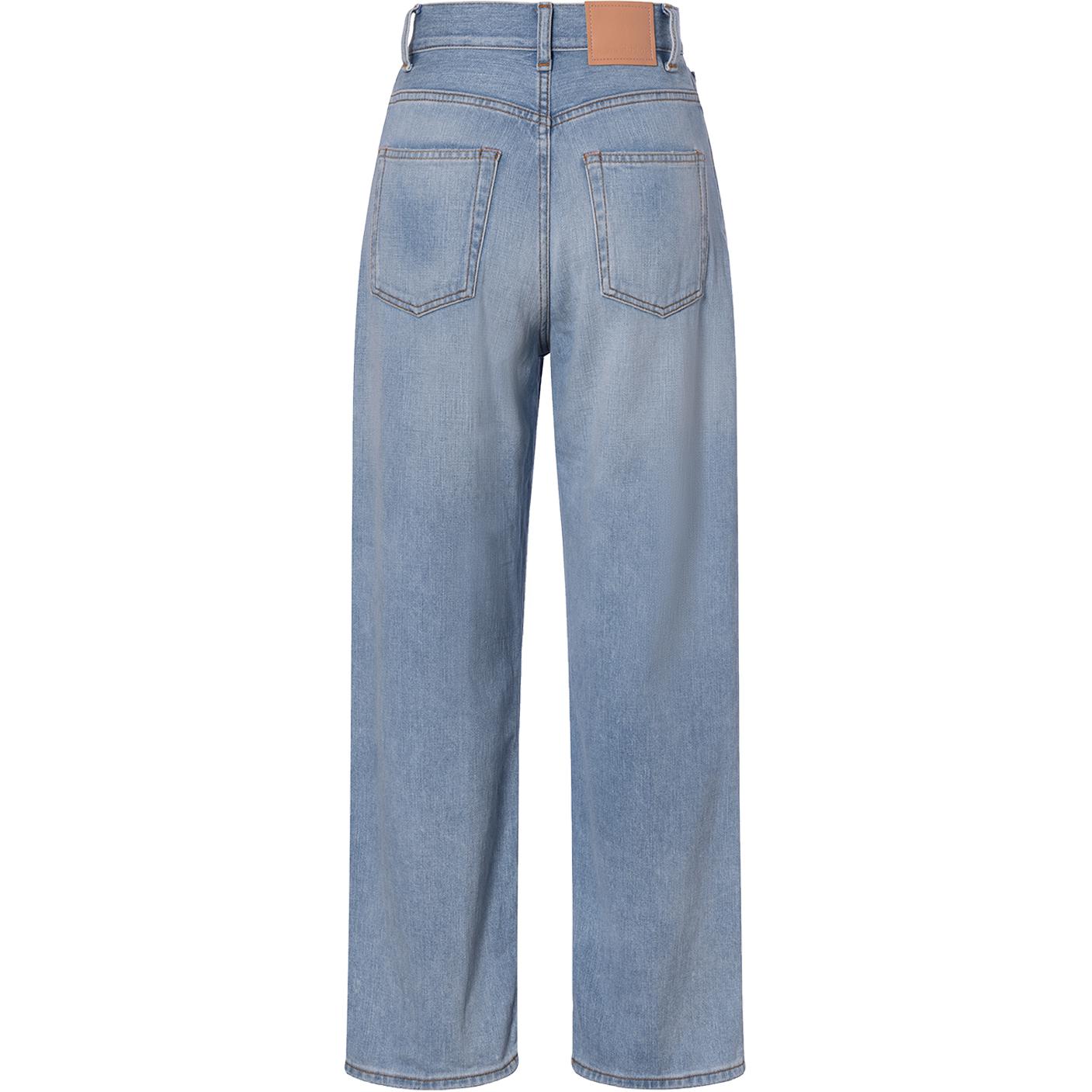 Lookbook (Women) Acne Studios SS22 High-Waist Washed Straight-Leg Jeans 1993 Women Light Blue A00337-AAV