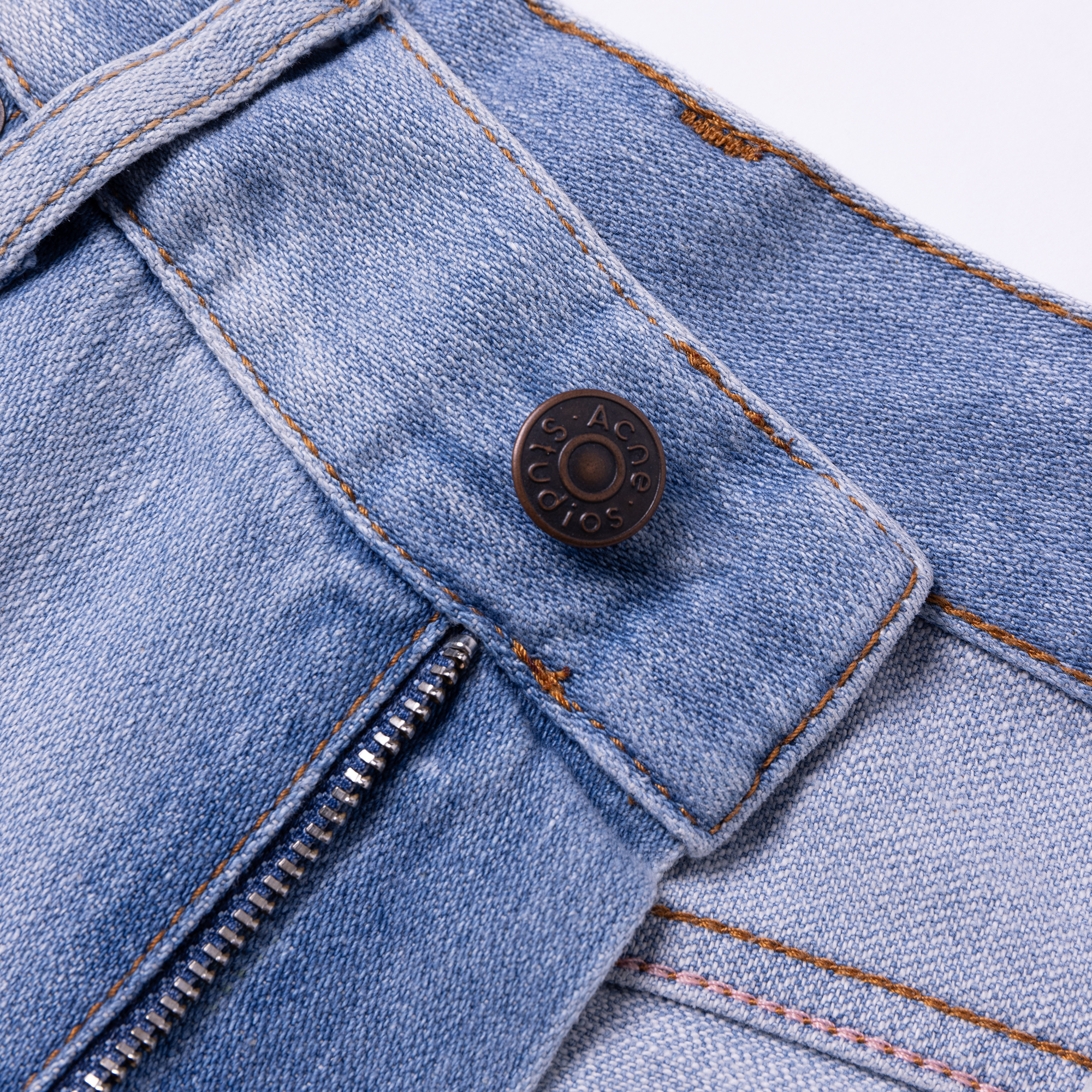 Cheap (Women) Acne Studios SS22 High-Waist Washed Straight-Leg Jeans 1993 Women Light Blue A00337-AAV