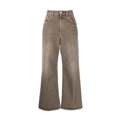 (Women) Acne Studios SS22 High-Waisted Wide-Leg Jeans Women’s 2022F Light Brown A00346-AEK