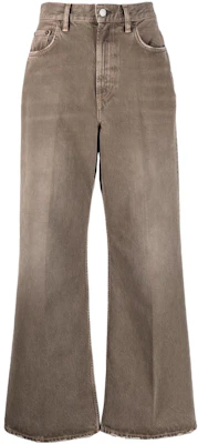 (W) Acne Studios SS22 Jeans High-Waisted Wide-Leg Wanita 2022F Coklat Muda A00346-AEK Order (W) Acne Studios SS22 Jeans High-Waisted Wide-Leg Wanita 2022F Coklat Muda A00346-AEK