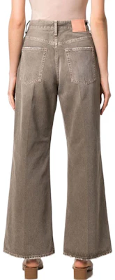 (W) Acne Studios SS22 Jeans High-Waisted Wide-Leg Wanita 2022F Coklat Muda A00346-AEK Purchase (W) Acne Studios SS22 Jeans High-Waisted Wide-Leg Wanita 2022F Coklat Muda A00346-AEK