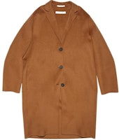 (Women) Acne Studios SS22 Minimalist Single-Breasted Wool Coat Women Brown A90411-BUT (Women) Acne Studios SS22 Minimalist Single-Breasted Wool Coat Women Brown A90411-BUT