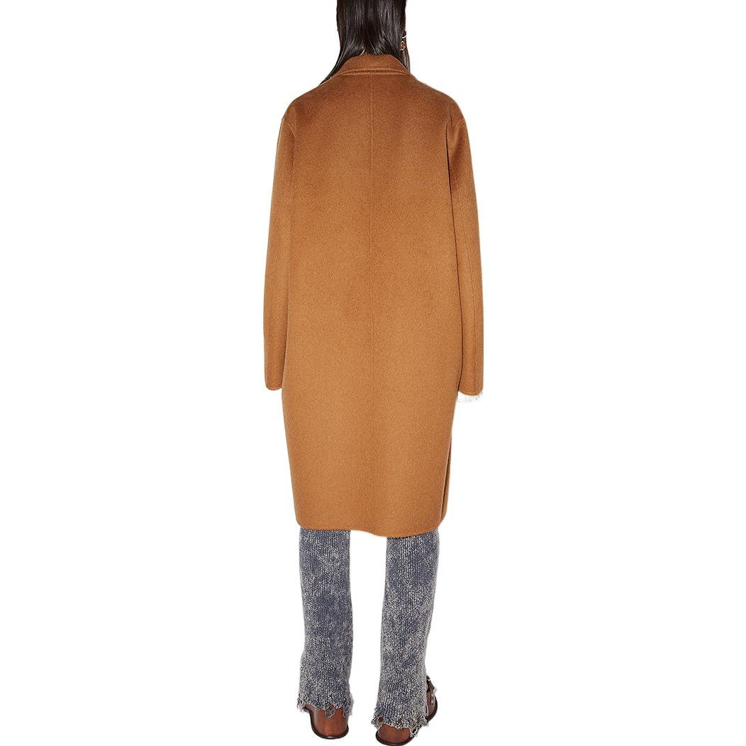Shop (W) Abrigo Minimalista de Lana de Acne Studios SS22 Mujer Marrón. A90411-BUT