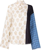 Order (W) Acne Studios 2022春夏混印白色长袖衬衫 AC0360-ALD