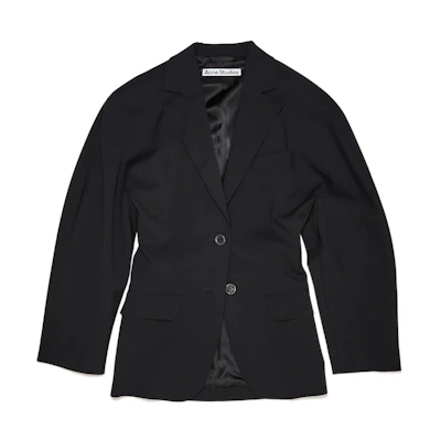 (Women) Acne Studios SS22 Oversized Relaxed Blazer Jacket Black. AH0185-900