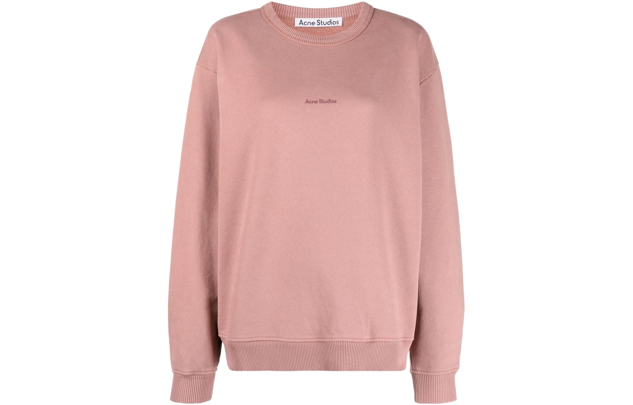 Order (Women) Acne Studios SS22 Pink Logo Crewneck Pullover Sweatshirt . AI0067-AD1