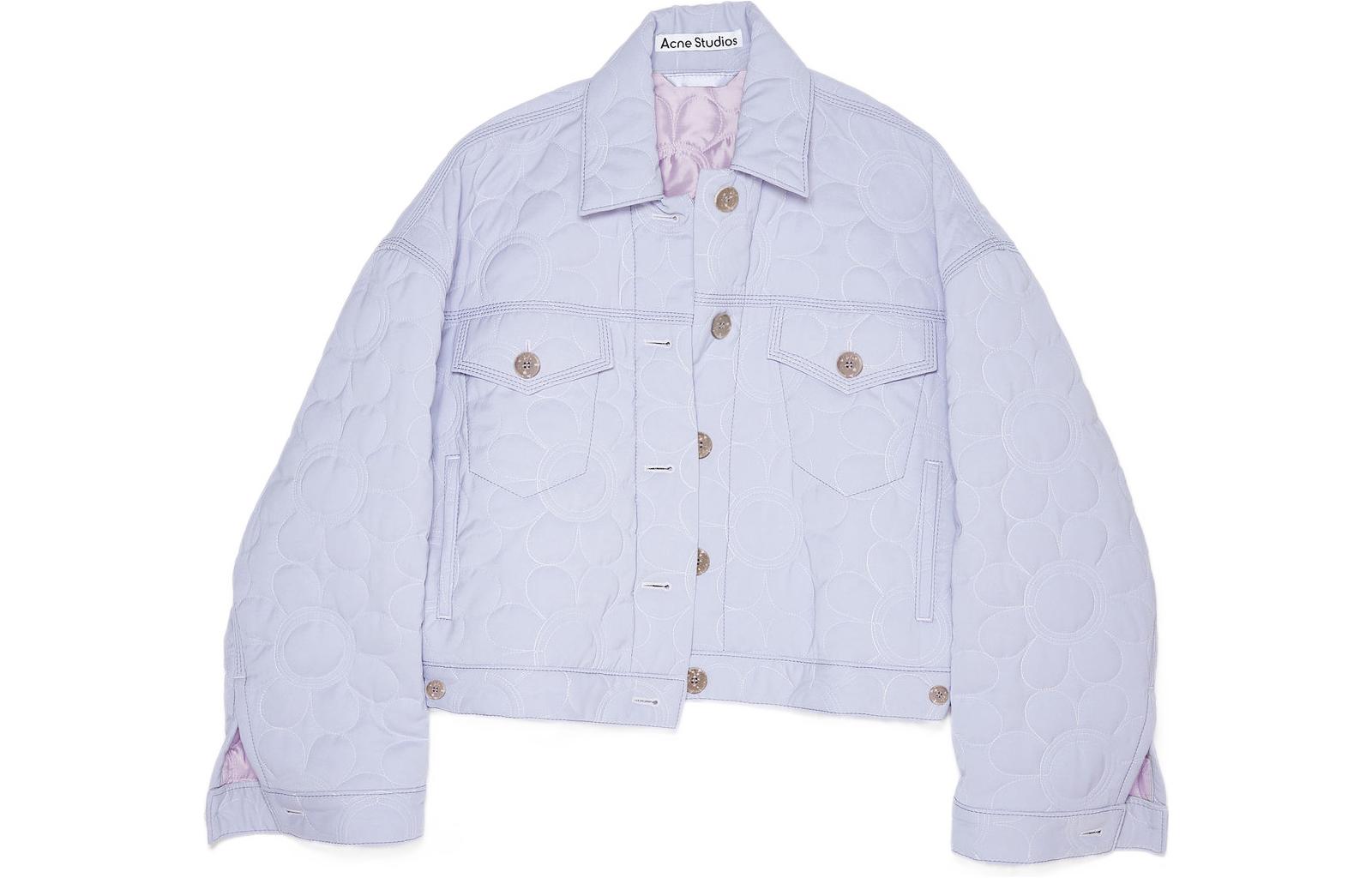 (Women) Acne Studios SS22 Purple Single-Breasted Collar Jacket . A90431-ADI032