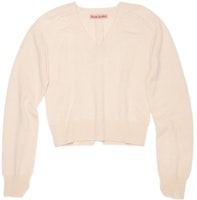 (Women) Acne Studios SS22 V-Neck Wool Cashmere Knit Pullover Sweater Beige A60343-AEB (Women) Acne Studios SS22 V-Neck Wool Cashmere Knit Pullover Sweater Beige A60343-AEB