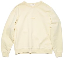 (Women) Acne Studios SS22 Yellow Oversized Crewneck Long Sleeve Sweatshirt Women. AI0067-ABV (Women) Acne Studios SS22 Yellow Oversized Crewneck Long Sleeve Sweatshirt Women. AI0067-ABV