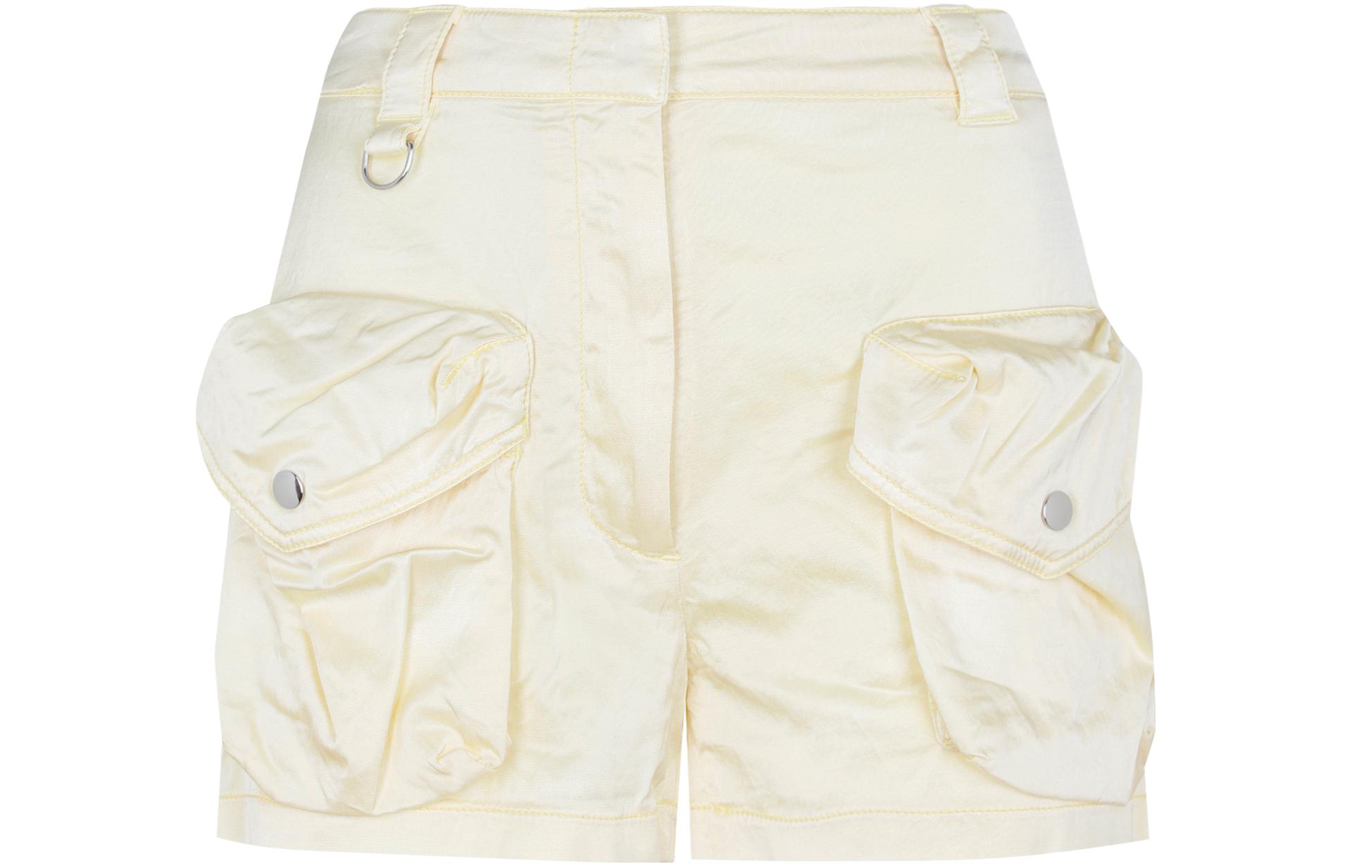 (Women) Acne Studios SS22 Yellow Solid Pocket Casual Shorts AE0055-ABT