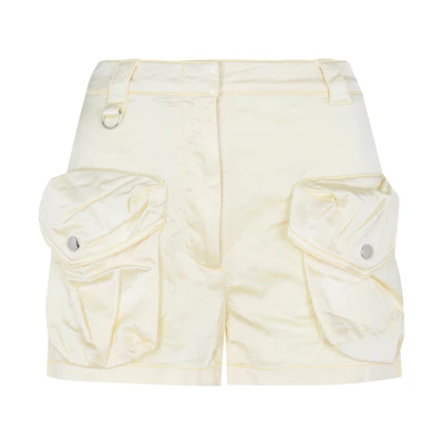 (Women) Acne Studios SS22 Yellow Solid Pocket Casual Shorts AE0055-ABT