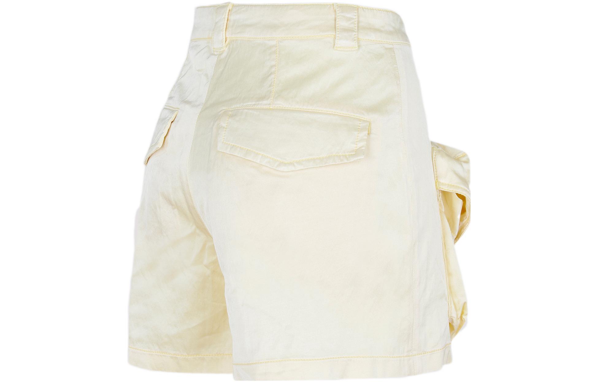 Shop (Women) Acne Studios SS22 Yellow Solid Pocket Casual Shorts AE0055-ABT
