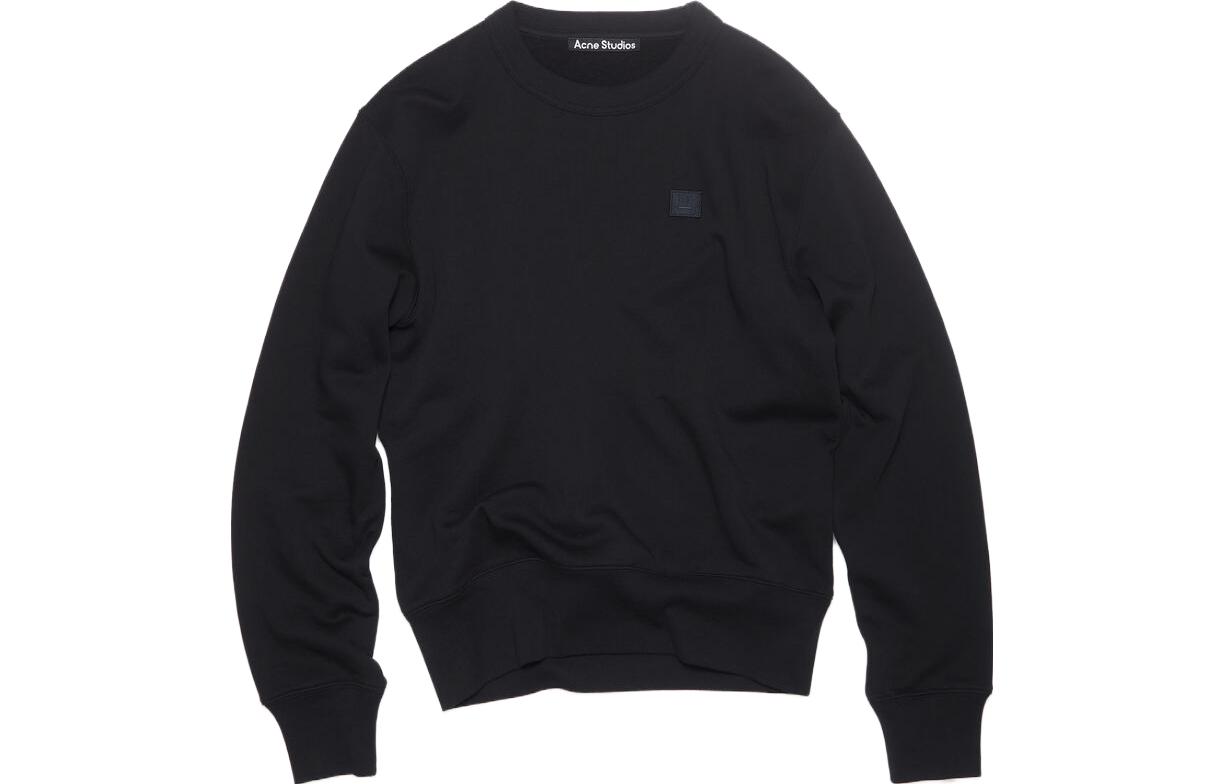 (Women) Acne Studios SS23  Black Pullover Sweater with Face Logo. CI0140-900