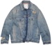 Buy (Women) Acne Studios SS23 Blue Washed Distressed Denim Jacket. C90125-AUZ