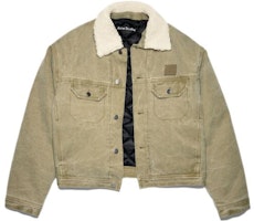 (Women) Acne Studios SS23 Face Expression Detachable Collar Loose Jacket Khaki. C90143-CVI (Women) Acne Studios SS23 Face Expression Detachable Collar Loose Jacket Khaki. C90143-CVI