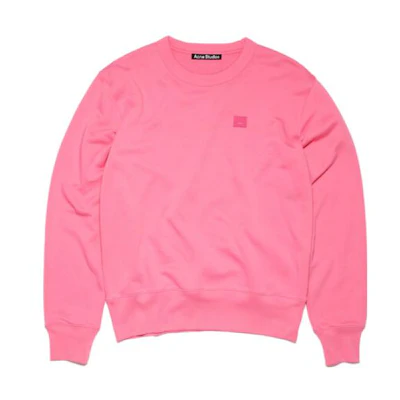 (Women) Acne Studios SS23 Face Loose Fit Crewneck Sweatshirt Long Sleeve. CI0140ACV