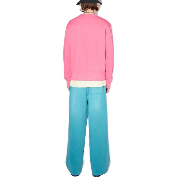 Shop (W) 아크네 스튜디오 SS23 페이스 루즈핏 크루넥 긴팔 스웻셔츠. CI0140ACV