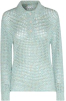 (Women) Acne Studios SS23 Green Pullover Sweater with Cut-Out Details. A60420-AAQ (Women) Acne Studios SS23 Green Pullover Sweater with Cut-Out Details. A60420-AAQ