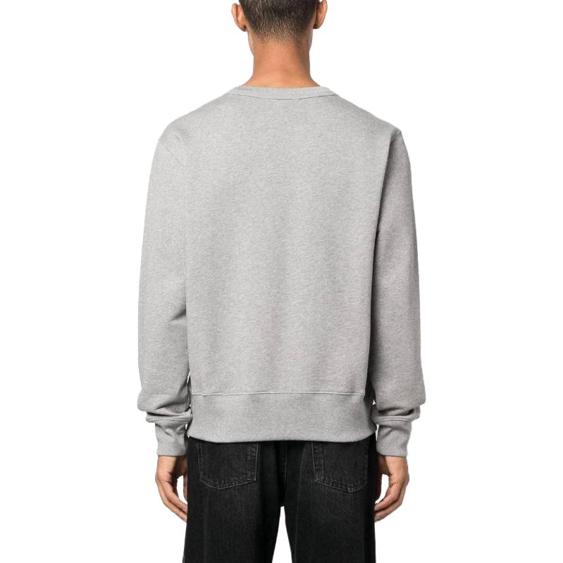 Lookbook (W) Sudadera Gris de Manga Larga Acne Studios SS23 con Logo de Cara. CI0140-X92