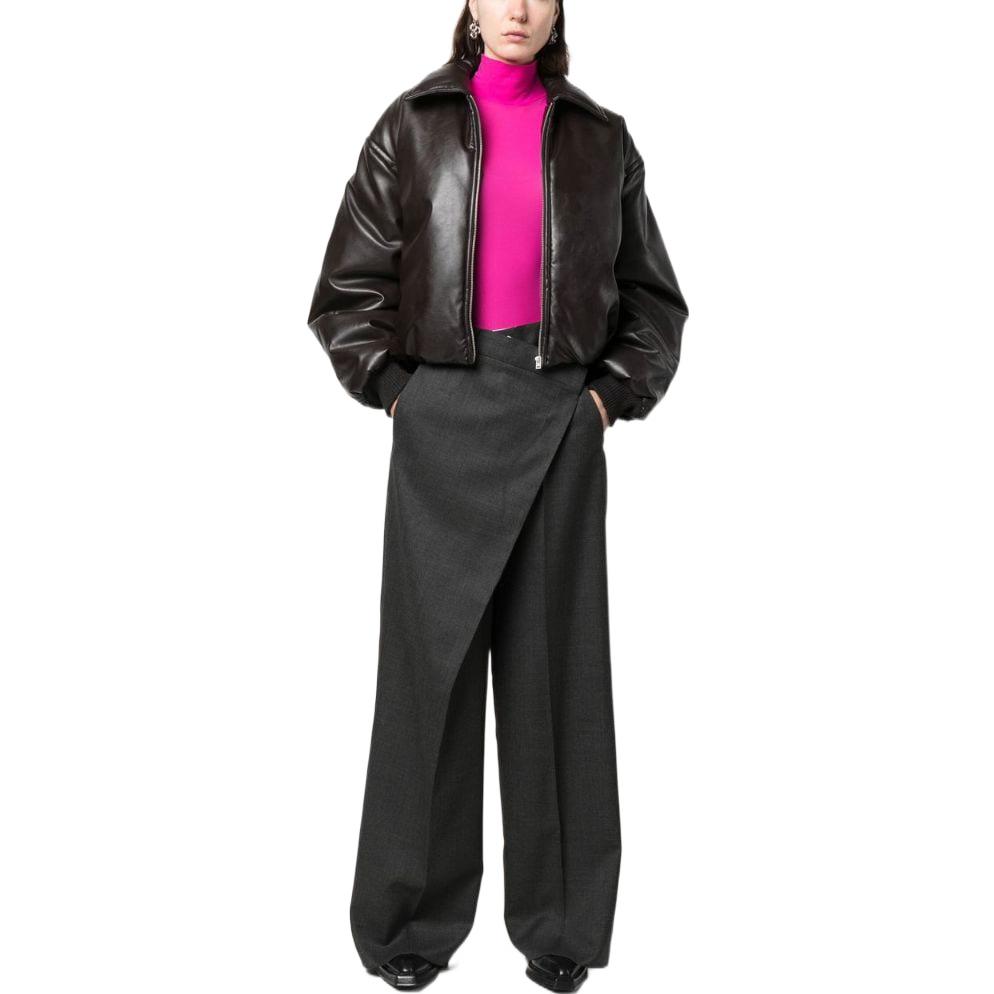 Lookbook (W) Acne Studios SS23 Seluar Knit High-Waisted Wide-Leg Hitam. AK0642-902