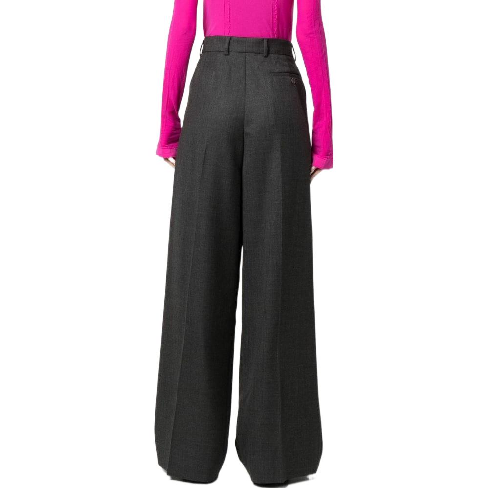 Shop (W) Acne Studios SS23 Seluar Knit High-Waisted Wide-Leg Hitam. AK0642-902