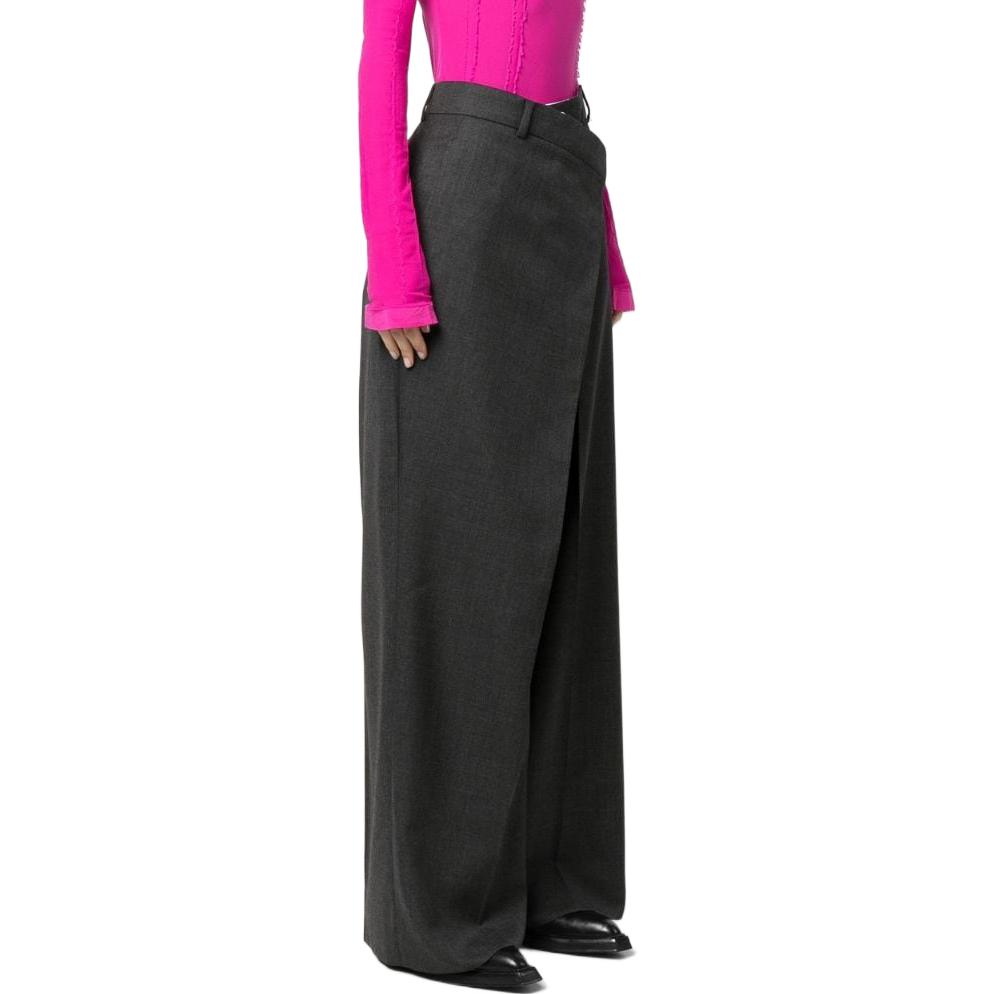 Purchase (W) Acne Studios SS23 Seluar Knit High-Waisted Wide-Leg Hitam. AK0642-902