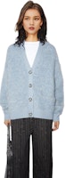 Lookbook (W) Acne Studios SS23 淺藍色馬海毛羊毛混紡開衫毛衣 A60464-AAL
