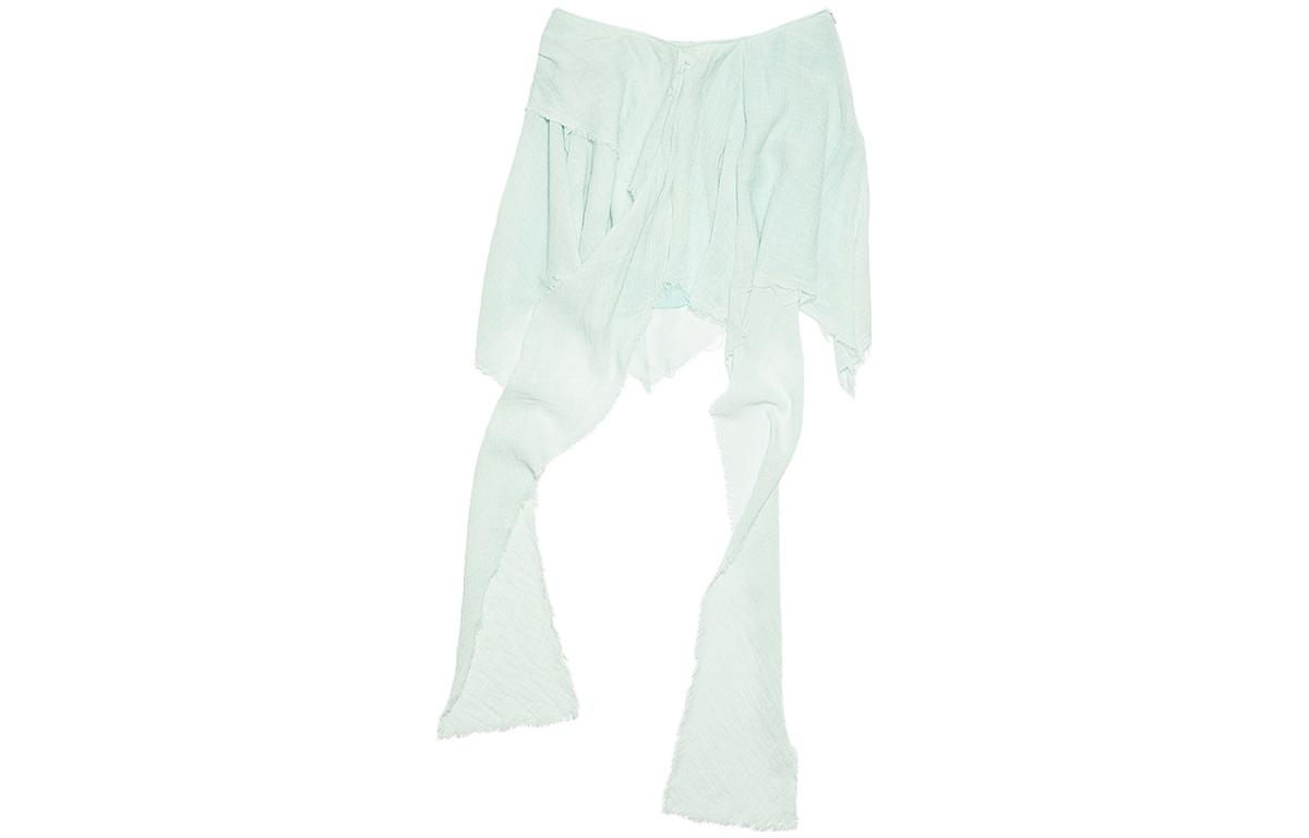 (Women) Acne Studios SS23  Mint Mambo Irregular Hem Caribbean Blue Skirt. AF0368-DG1