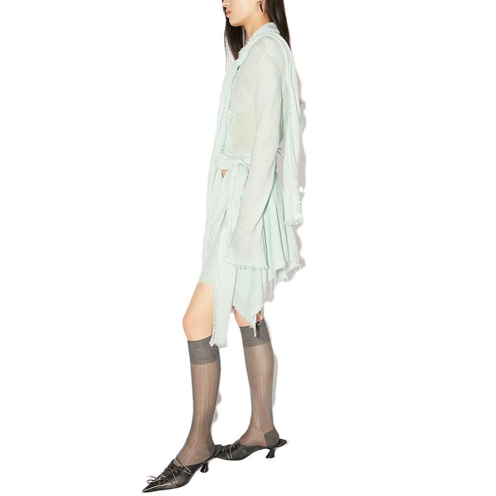 Purchase (W) Acne Studios SS23 薄荷曼波不規則下擺加勒比藍色裙。 AF0368-DG1