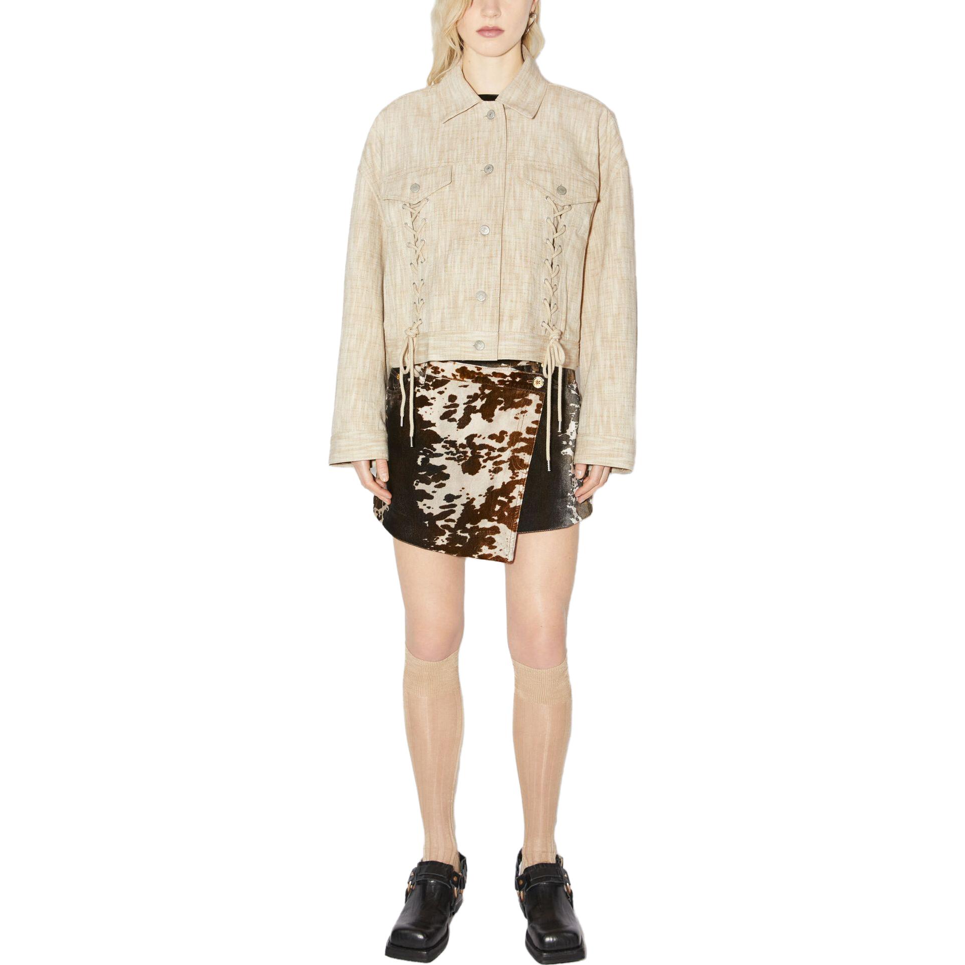Lookbook (W) Chaqueta Oversized Acne Studios SS23 Abotonada Blanco Roto. A90567-AEK