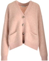 (Women) Acne Studios SS23 Pink Mohair Wool Blend Cardigan Sweater. A60464-COA (Women) Acne Studios SS23 Pink Mohair Wool Blend Cardigan Sweater. A60464-COA