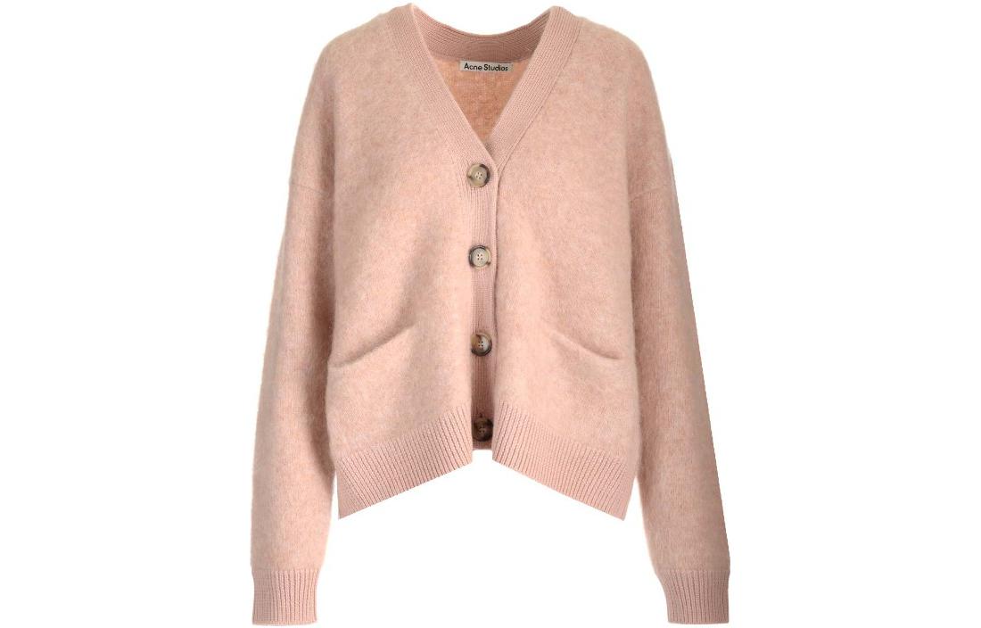 Order (W) Acne Studios SS23 Pink Mohair Wool Blend Cardigan Sweater. A60464-COA