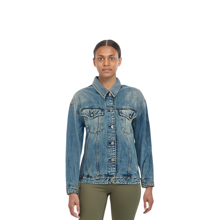 Purchase (W) Acne Studios SS23 Chaqueta Vaquera Azul Slim Fit Retro de Manga Larga. A90501-228