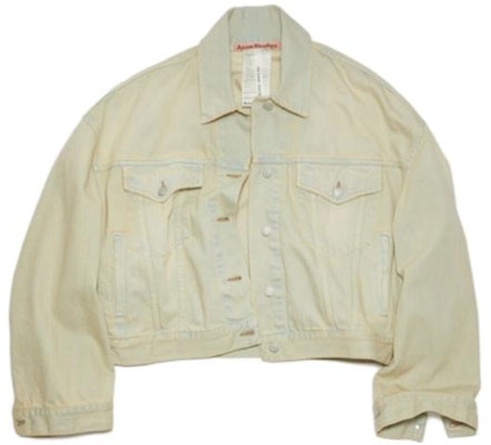 (Women) Acne Studios SS23 Washed Yellow Denim Button-Up Cropped Jacket. A90498-BWL Buy (Women) Acne Studios SS23 Washed Yellow Denim Button-Up Cropped Jacket. A90498-BWL