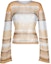 Order (Women) Acne Studios SS23 Contrast Stitch Knit Pullover Khaki Sweater. A60409-BKF