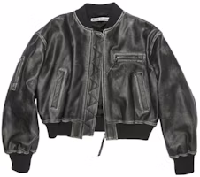 (Women) Acne Studios SS23 Cropped Zip Jacket Black Long Sleeve Outerwear A70155-900 (Women) Acne Studios SS23 Cropped Zip Jacket Black Long Sleeve Outerwear A70155-900