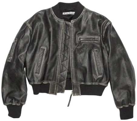 (W) Acne Studios SS23 黑色短版拉鍊外套 長袖外衣 A70155-900 Buy (W) Acne Studios SS23 黑色短版拉鍊外套 長袖外衣 A70155-900