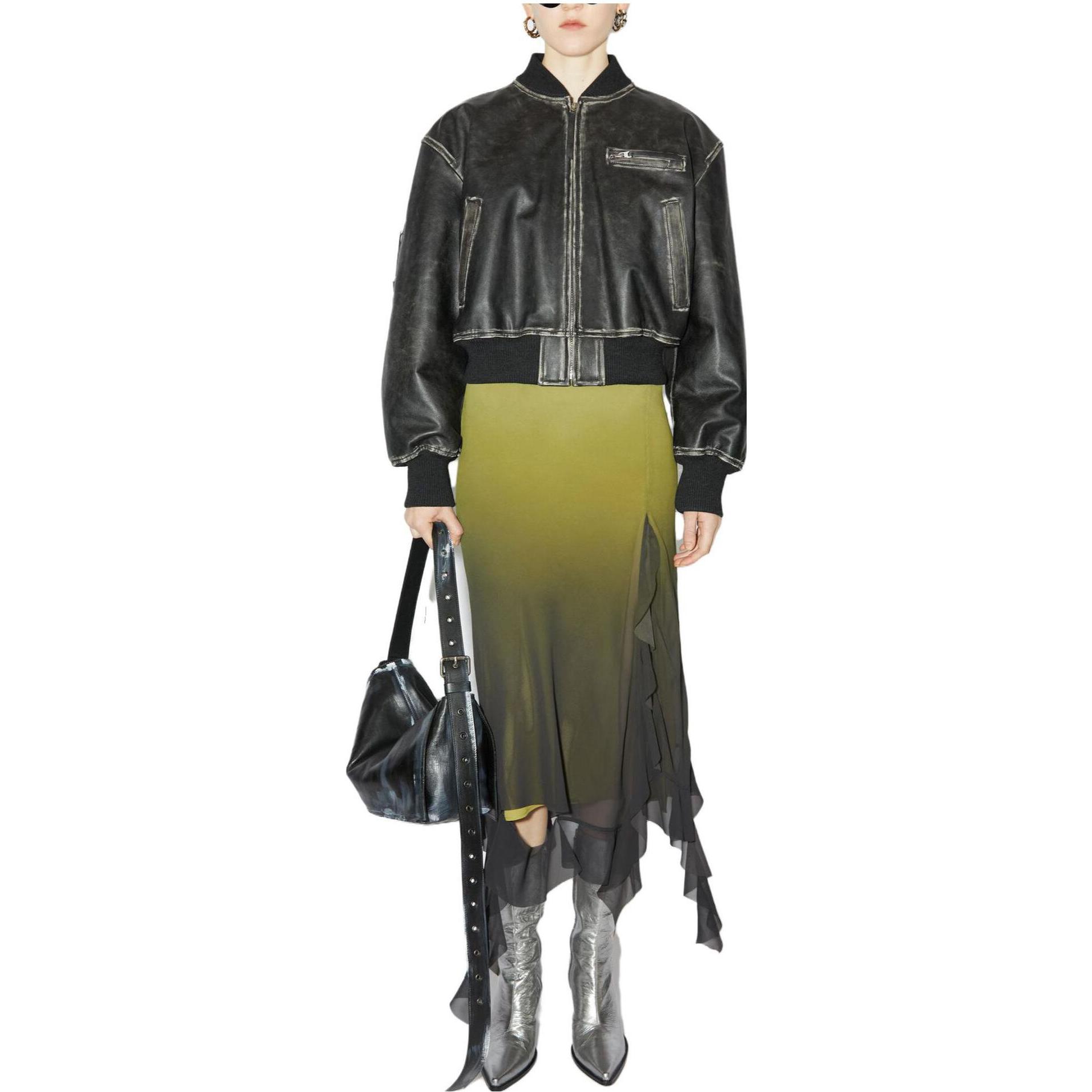 (Women) Acne Studios SS23 Cropped Zip Jacket Black Long Sleeve Outerwear A70155-900 圖 3