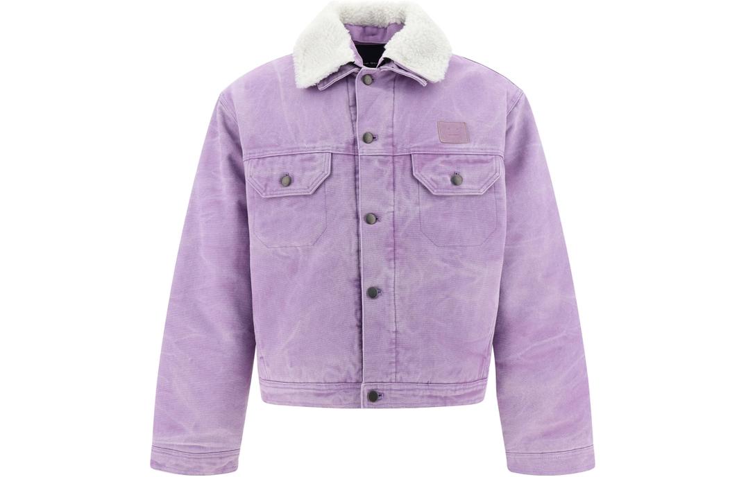 Order (Women) Acne Studios SS23 Detachable Collar Dyed Work Jacket Women in Smoky Purple. C90147-DF9