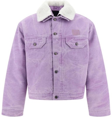 (Women) Acne Studios SS23 Detachable Collar Dyed Work Jacket Women in Smoky Purple. C90147-DF9 Order (Women) Acne Studios SS23 Detachable Collar Dyed Work Jacket Women in Smoky Purple. C90147-DF9