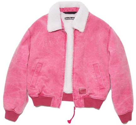 (Women) Acne Studios SS23 Fashion Cotton Canvas Bomber Jacket Purple Red C90120-ACT Order (Women) Acne Studios SS23 Fashion Cotton Canvas Bomber Jacket Purple Red C90120-ACT