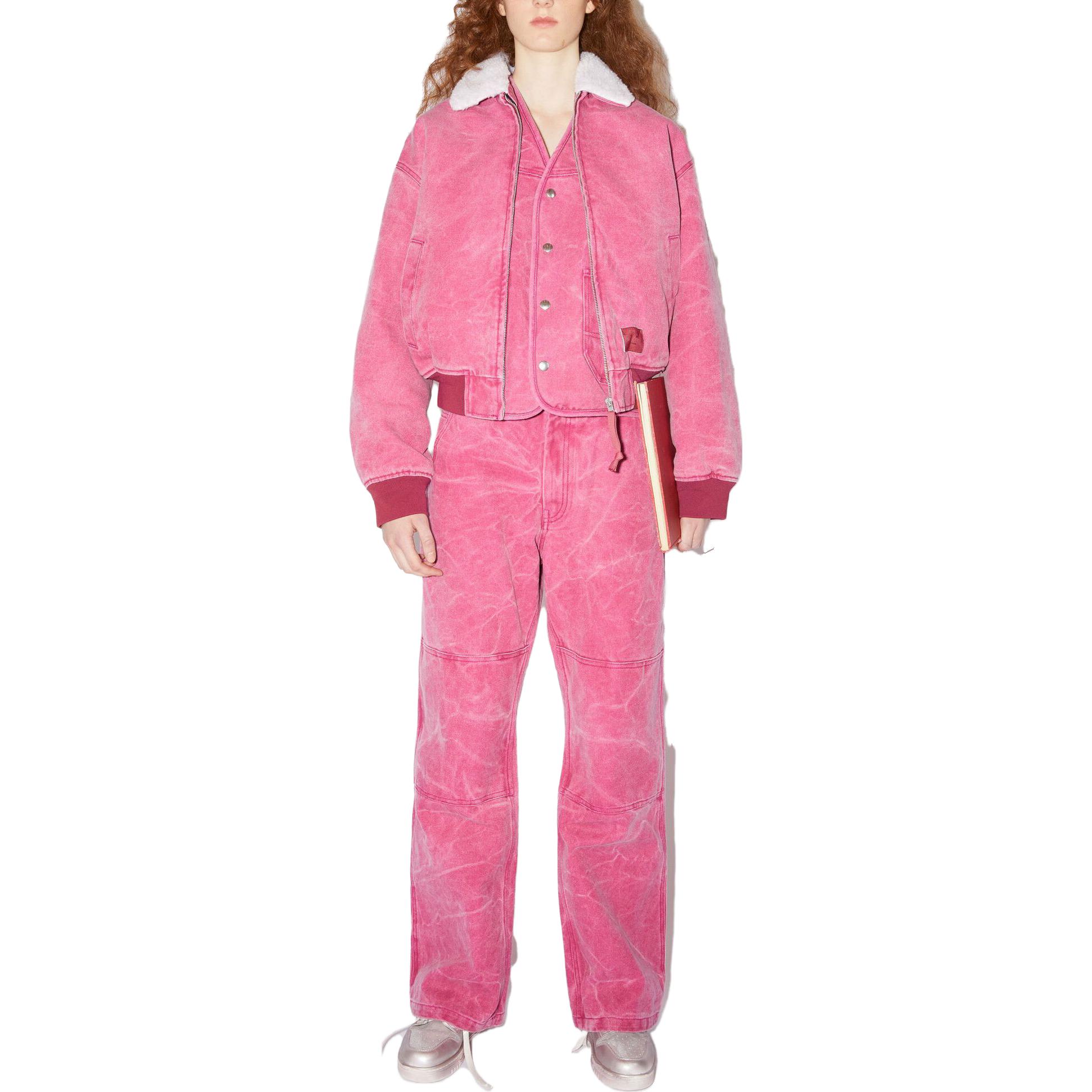 Lookbook (Women) Acne Studios SS23 Fashion Cotton Canvas Bomber Jacket Purple Red C90120-ACT