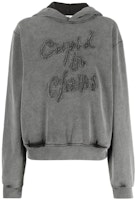 (Women) Acne Studios SS23 Gray Oversized Hoodie with Letter Appliqué AI0135-BM0 (Women) Acne Studios SS23 Gray Oversized Hoodie with Letter Appliqué AI0135-BM0