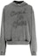 Order (Women) Acne Studios SS23 Gray Oversized Hoodie with Letter Appliqué AI0135-BM0