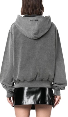 (Women) Acne Studios SS23 Gray Oversized Hoodie with Letter Appliqué AI0135-BM0 Shop (Women) Acne Studios SS23 Gray Oversized Hoodie with Letter Appliqué AI0135-BM0
