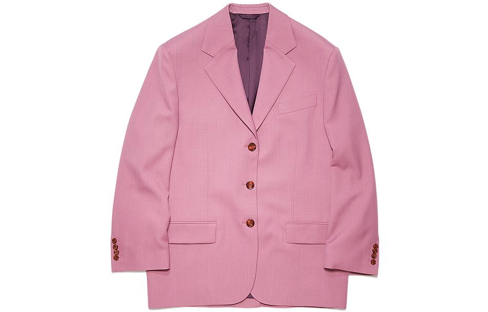 (Women) Acne Studios SS23 Pink Solid Color Single-Breasted Blazer AH0199-CSQ