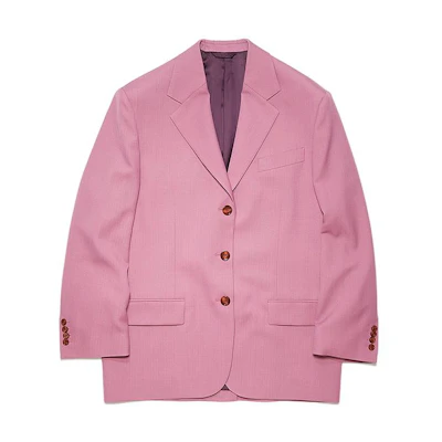 (Women) Acne Studios SS23 Pink Solid Color Single-Breasted Blazer AH0199-CSQ